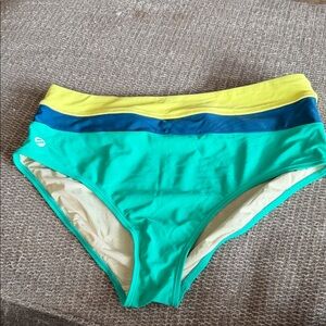 Vibrant Tri-Color Women's Bikini Bottoms